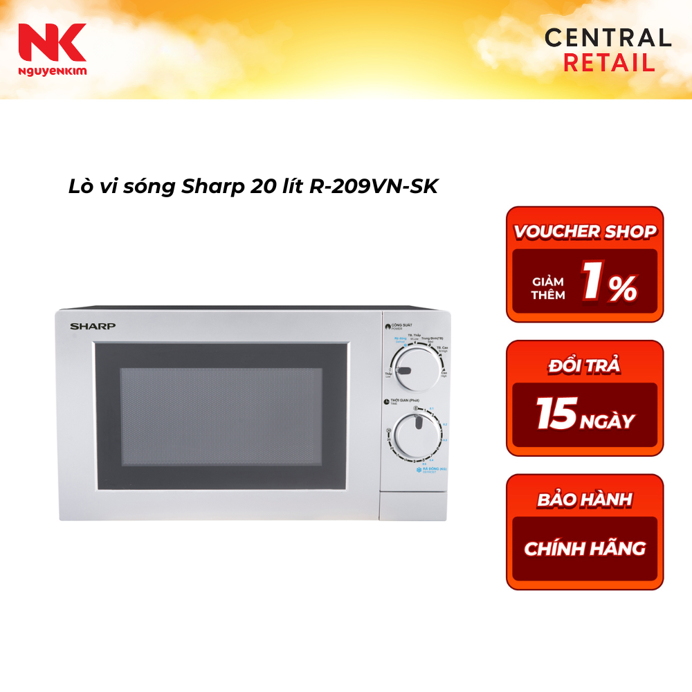 Lò vi sóng Sharp 20 lít R-209VN-SK