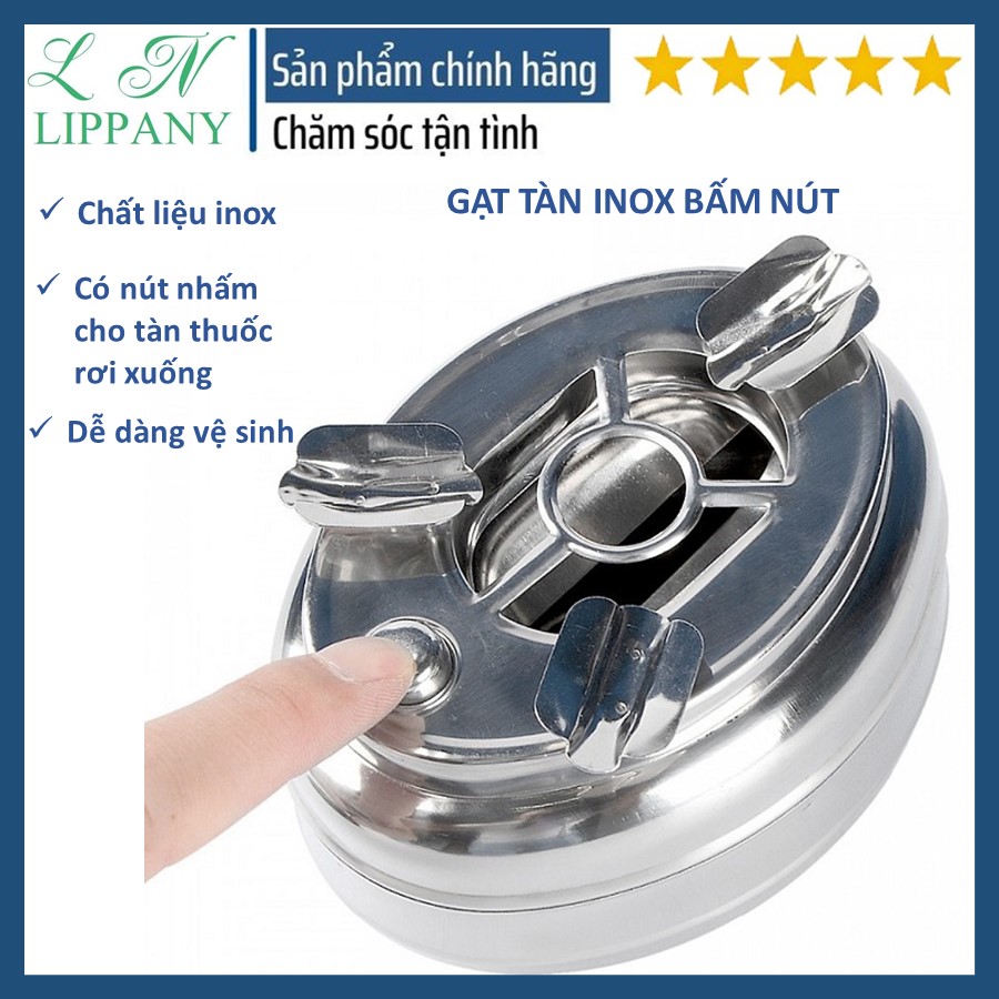 Stainless steel comfort ashtray with push-button smart ashtray container-stainless steel practical push-button ashtray