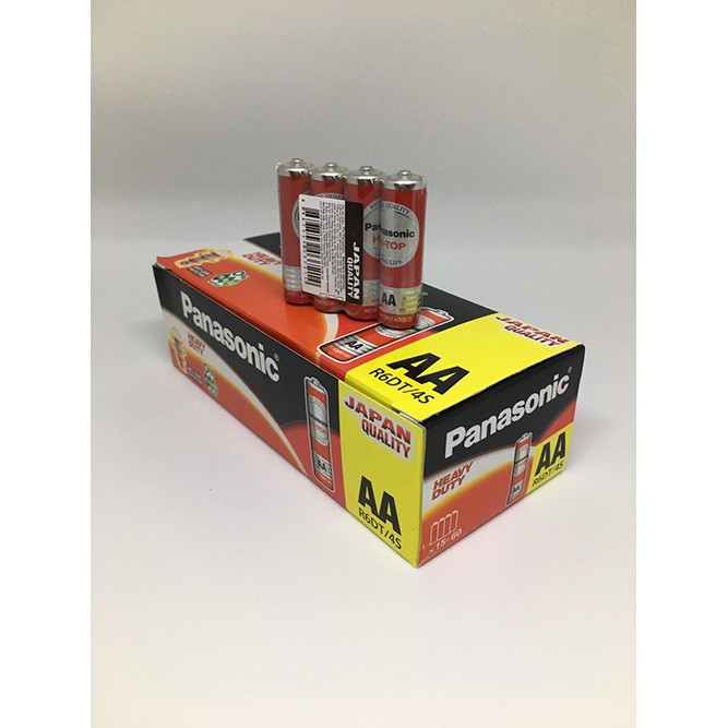 Pin tiểu AA R6DT/4S Panasonic màu đỏ ( Hộp 60 viên, 1 vỉ 4 viên)