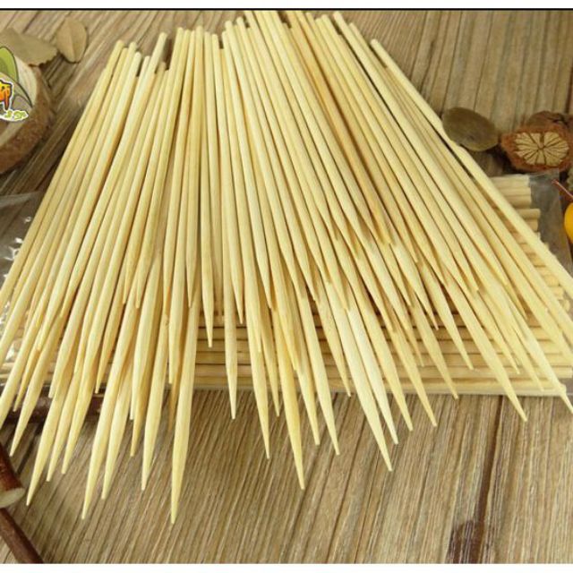 Que gỗ xiên thực phẩm túi 200g dài 20cm