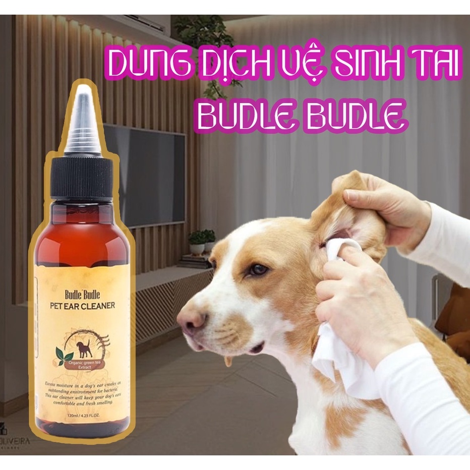 [Chính hãng] Budle'Budle (120ml) Dung Dịch Vệ Sinh Tai Mắt Răng Miệng Cho Chó