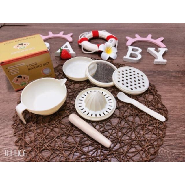 Bộ Đồ Dùng Chế Biến Ăn Dặm 7 Dụng Cụ Cho Bé