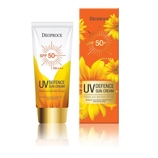 Kem chống nắng tăng cường dưỡng ẩm deoproce uv defence sun cream spf50+/pa+++ 70g