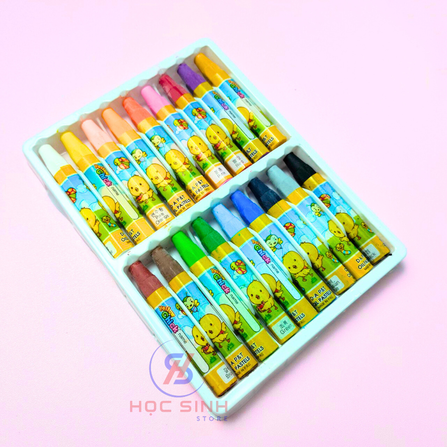 Hộp 18 Màu Sáp Dầu Con Gà D.A P&T Hàn Quốc