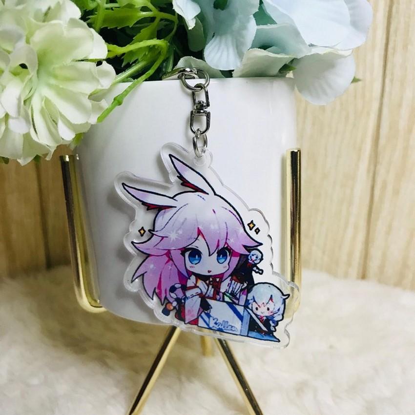 ( Mica trong ) Móc khóa Honkai impact 3 quà tặng xinh xắn dễ thương anime chibi