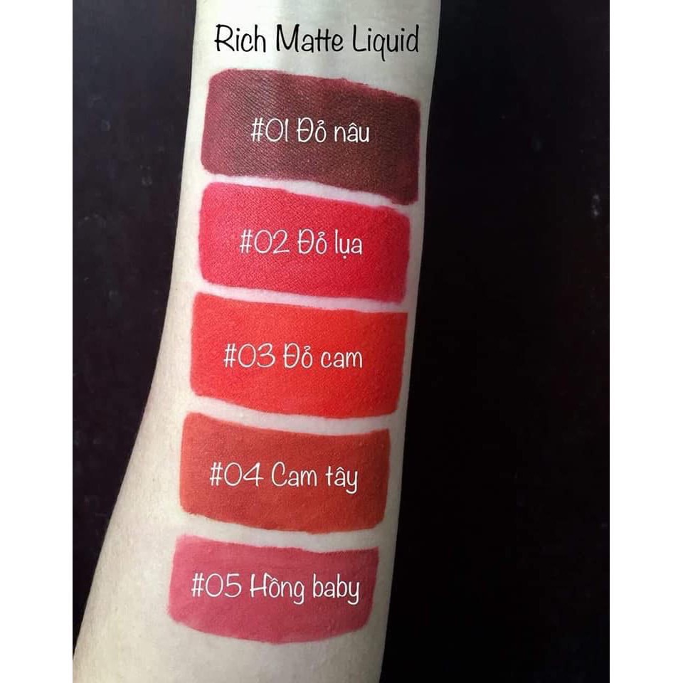 SET SON KEM 5 THỎI RICH MATTELIQUID SỊN SÒ