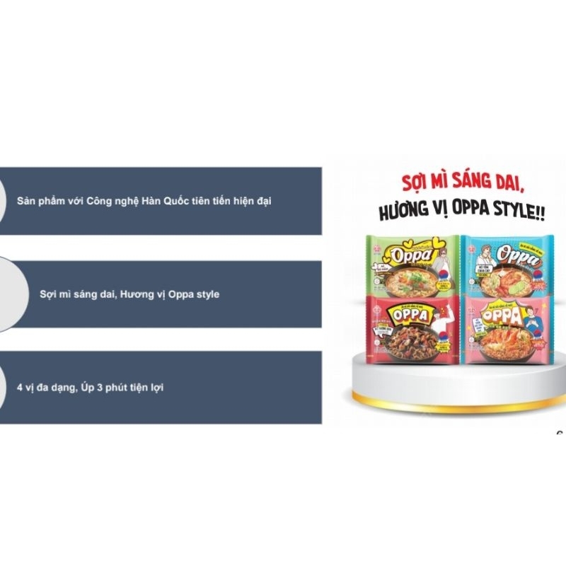 HOT- Oppa mì trộn hải sản hành phi ăn liền Ottogi 65g