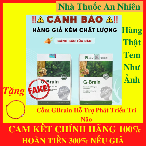 [HCM][Combo 2 hộp ]  [Tặng Vòng Tay Xịn Xò] CỐM TRÍ NÃO G BRAIN (CỐM TĂNG TRƯỞNG TRÍ NÃO GBRAIN) (HỘP 30 GÓI)- AN001