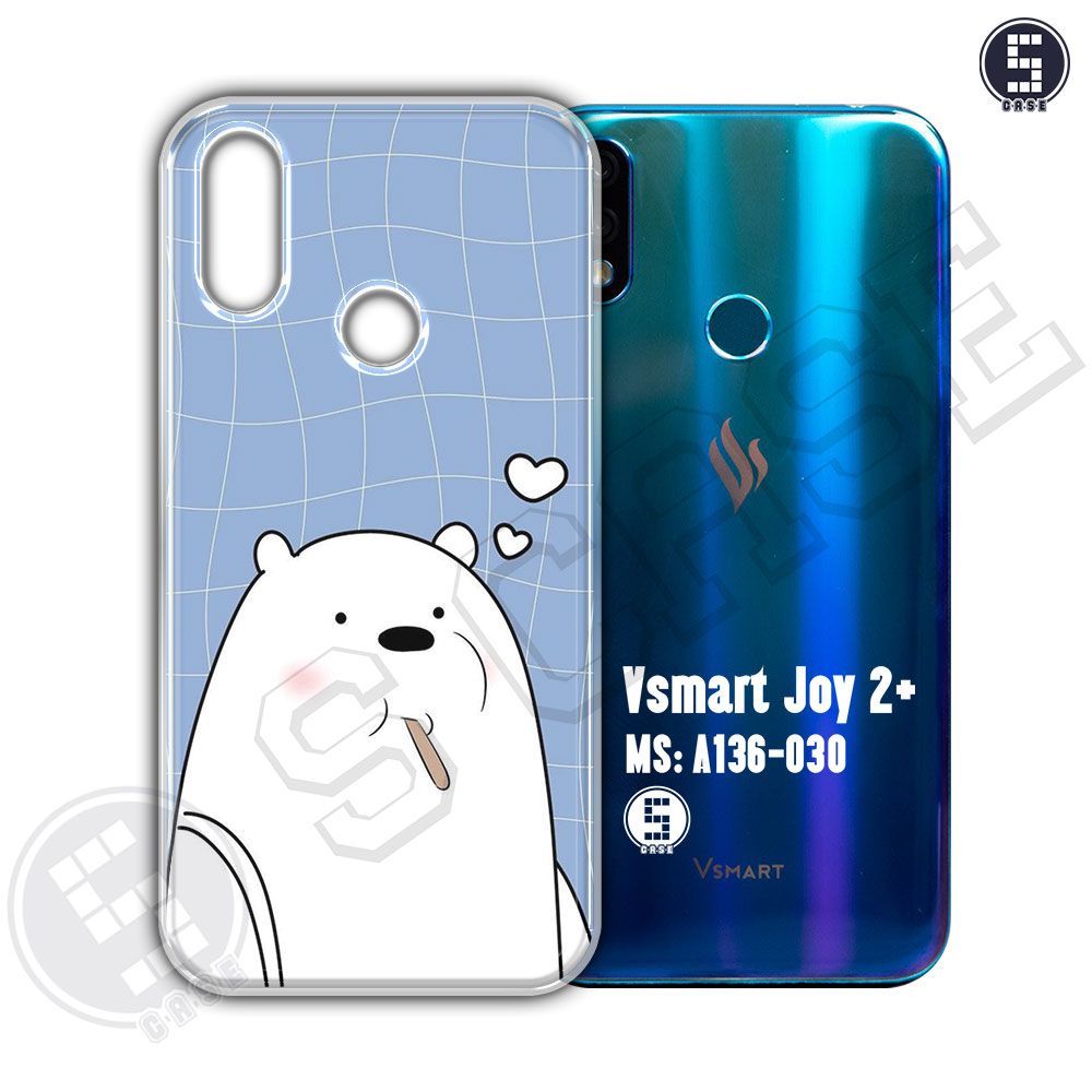 Ốp cho Vsmart Joy 2+ hình Gấu Bắc cực A136-030