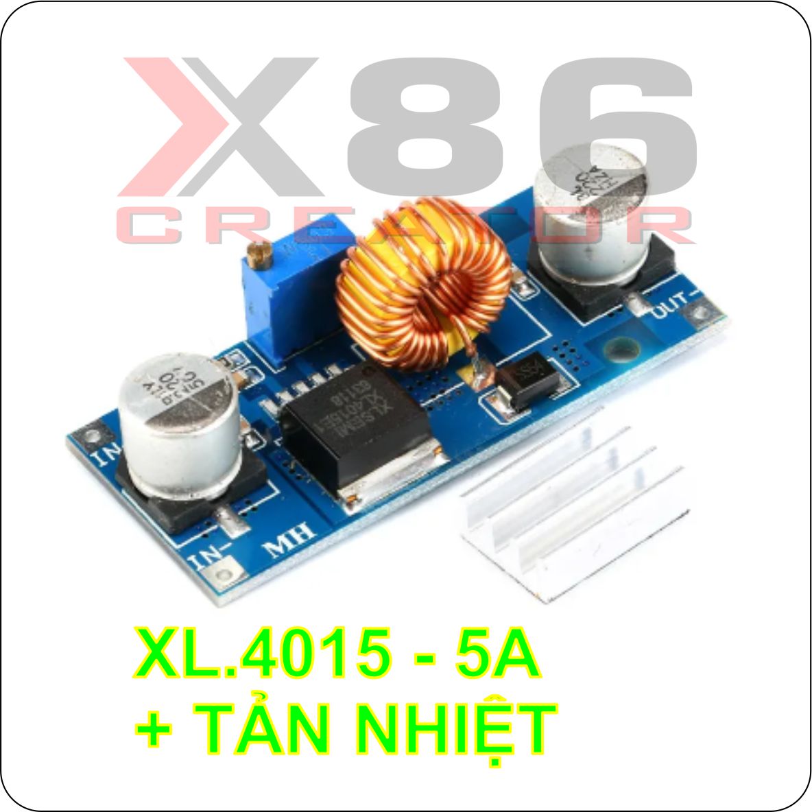 MẠCH HẠ ÁP XL4015 5A + TẢN NHIỆT