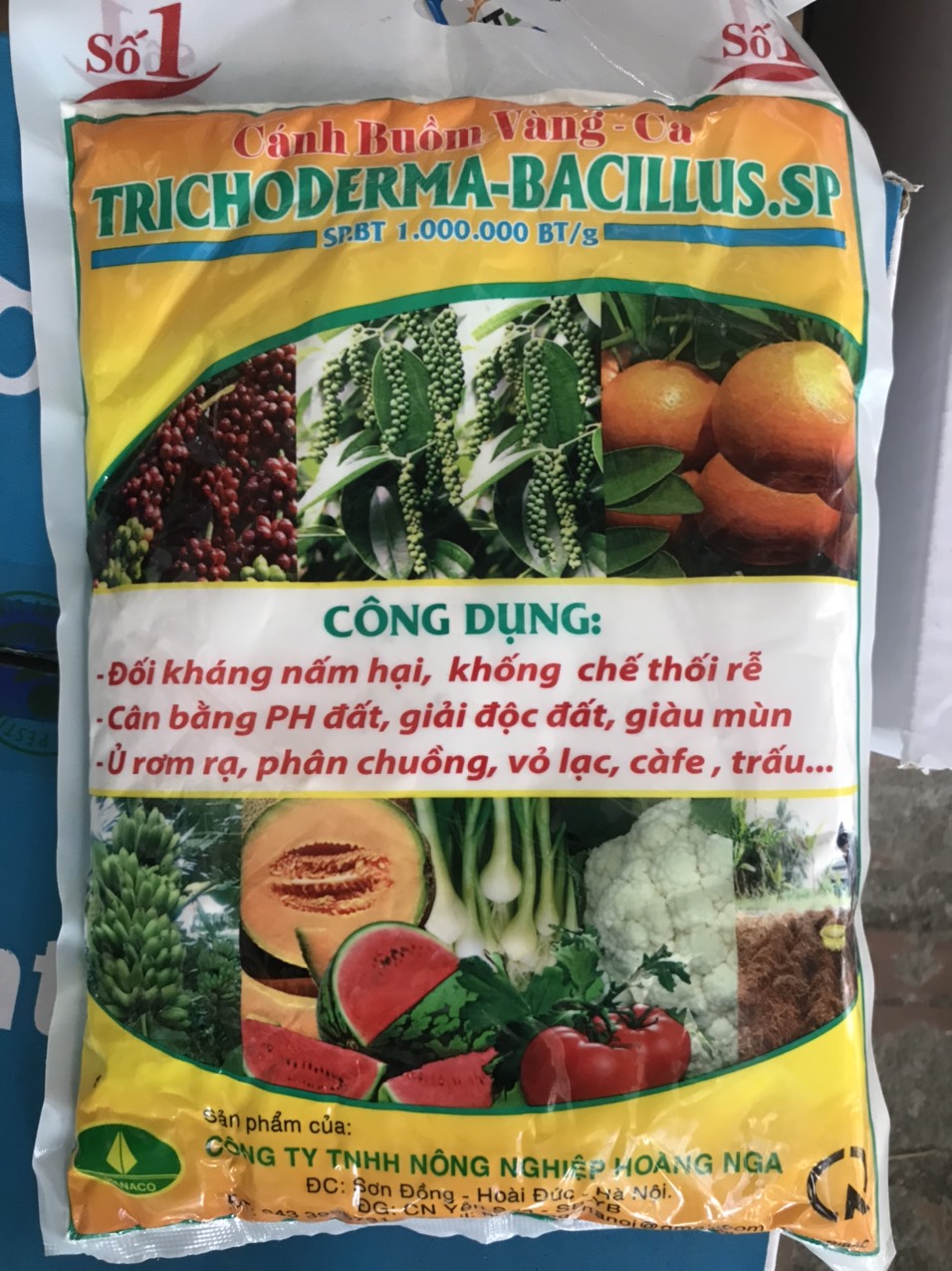 Nấm đối kháng Trichoderma-Bacillus - Gói 1kg