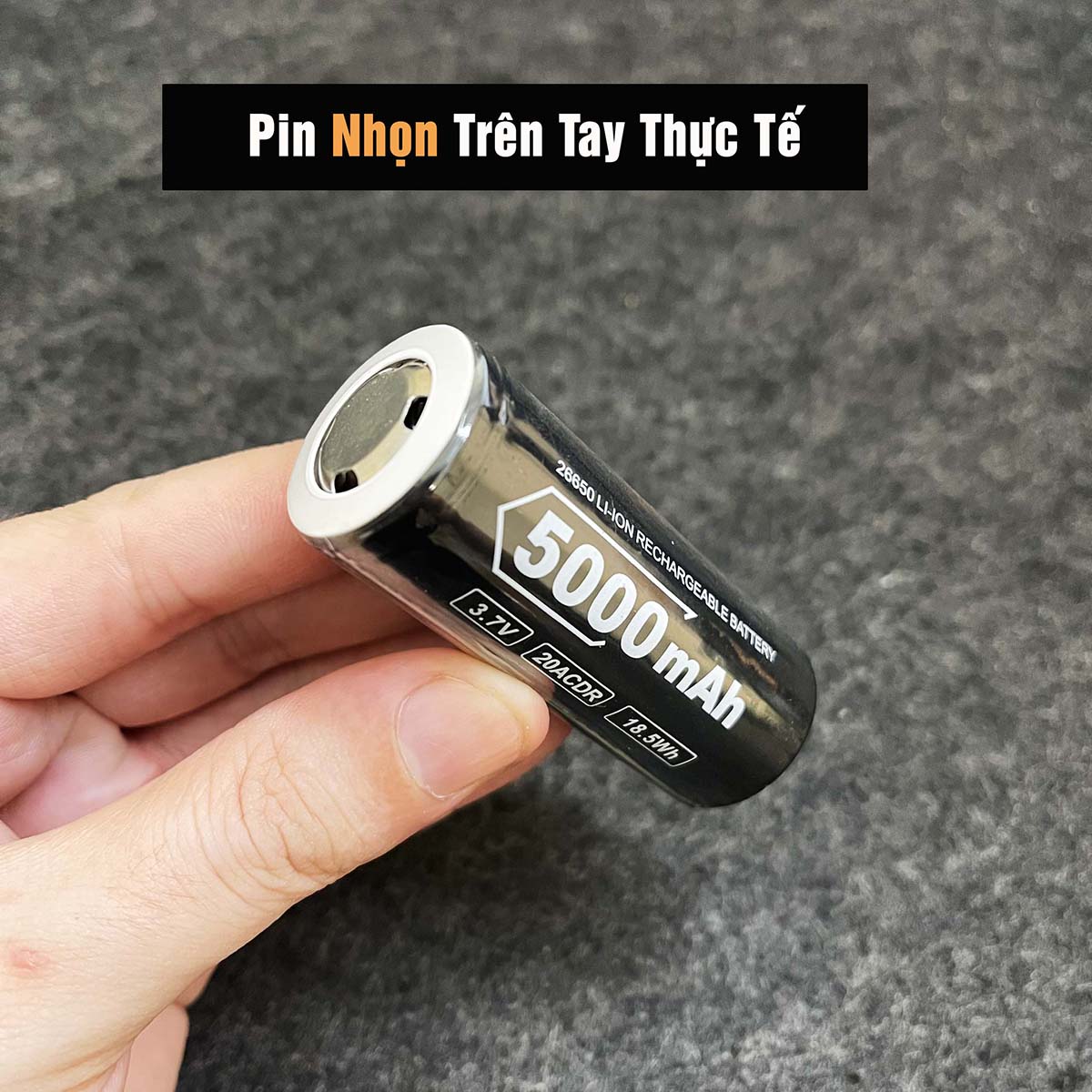 Pin 26650 5000mAh NexTool xả 30A , Pin đèn siêu sáng
