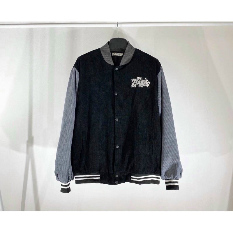 Áo Khoác Bomber Nhung Form Suông Cực Chất