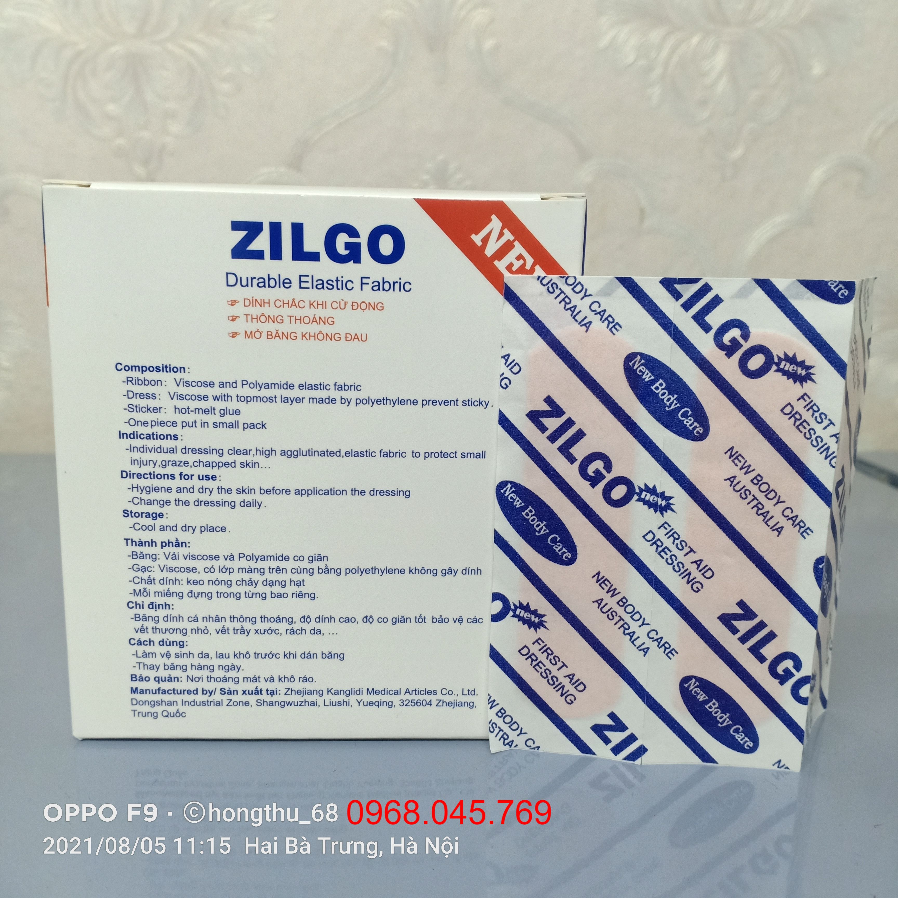 BĂNG CÁ NHÂN ZILGO - HỘP 102 MIẾNG