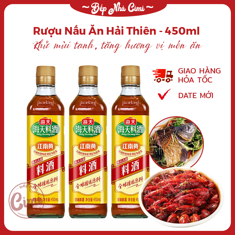 Gia vị rượu nấu ăn hải thiên 450ml - gia vị nấu ăn trung quốc - bếp nhà cimi