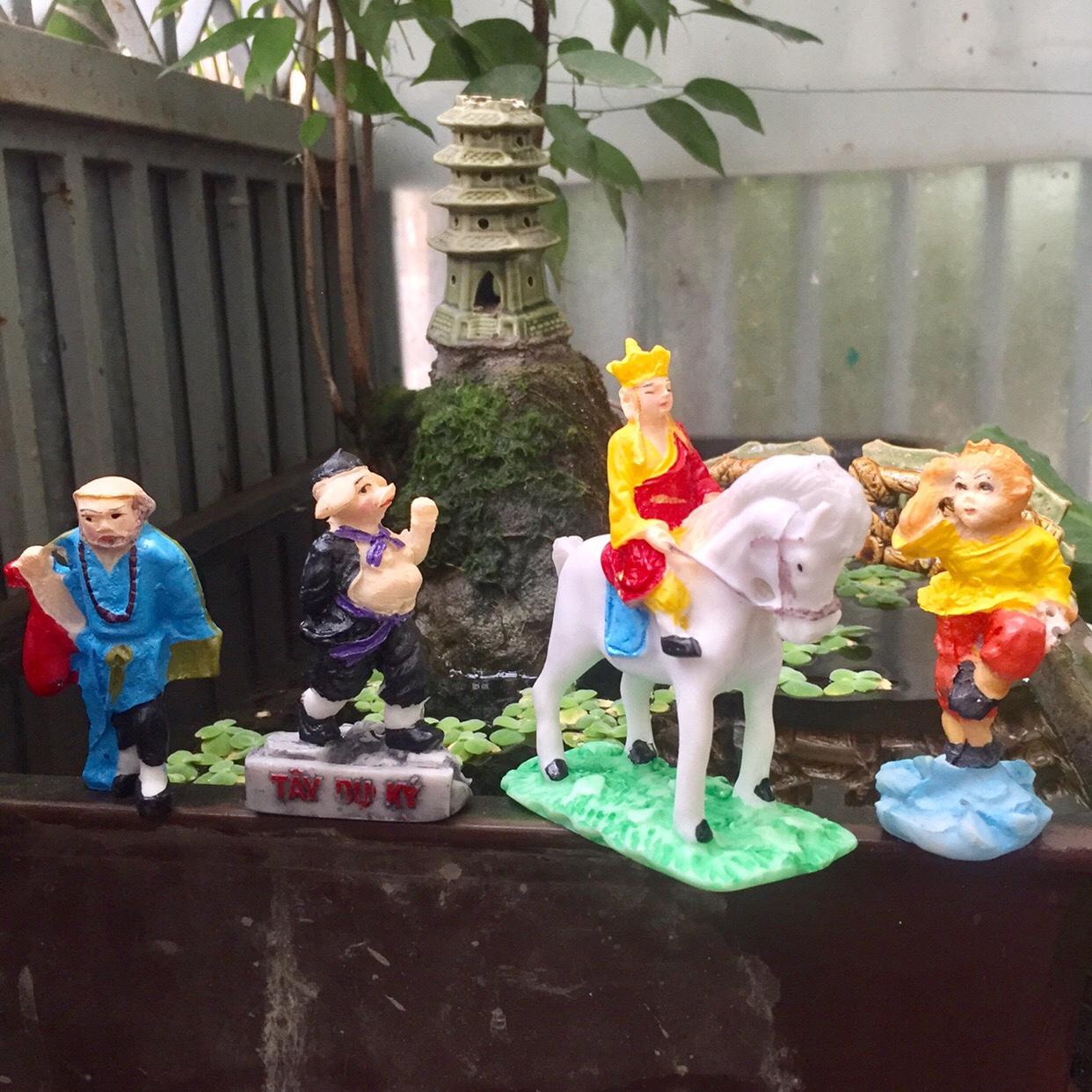 [HCM]Bộ Tây Du Ký nhựa cao cấp size lớn-Trang Trí Hồ CáBể Cá-Hòn Non Bộ.