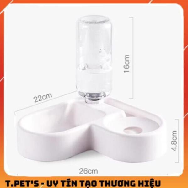 [HCM]Bát Ăn đôi kèm bình cho chó mèo