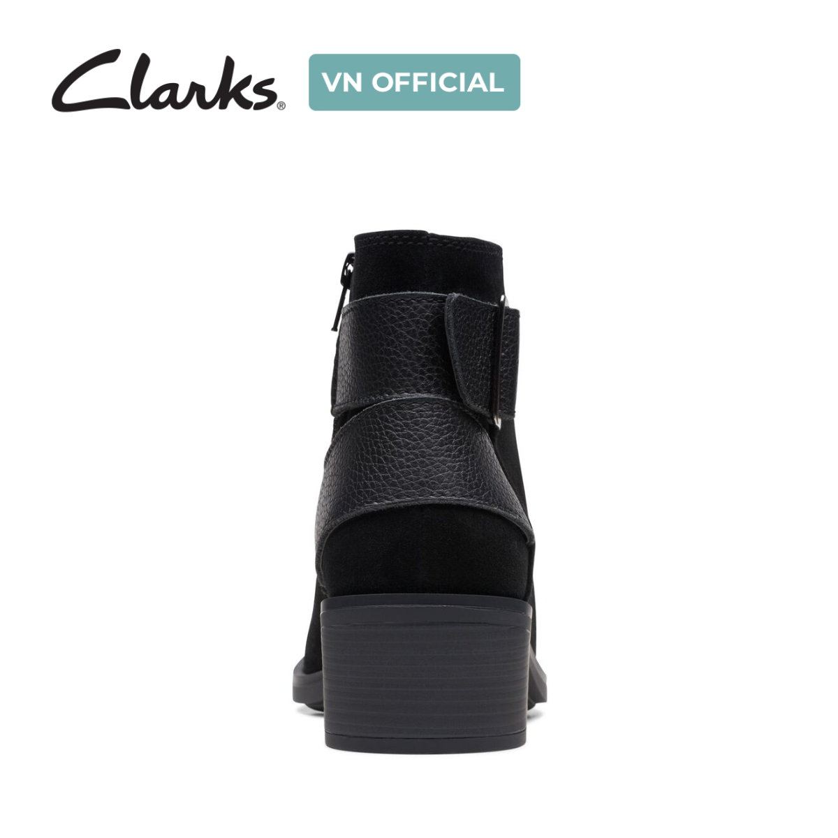 Giày Bốt Cao Gót Da Lộn Nữ Clarks - Memi Buckle