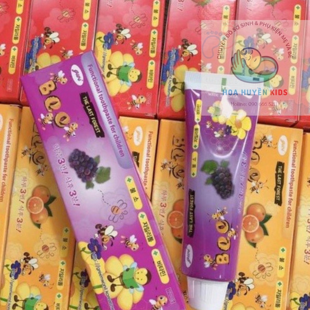 Kem đánh răng em bé BEE hàn quốc hương trái cây ( Tuýp 90g)