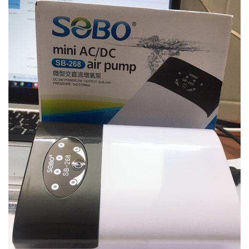 Máy oxy TÍCH ĐIỆN 2 vòi SOBO SB 268 cho hồ cá