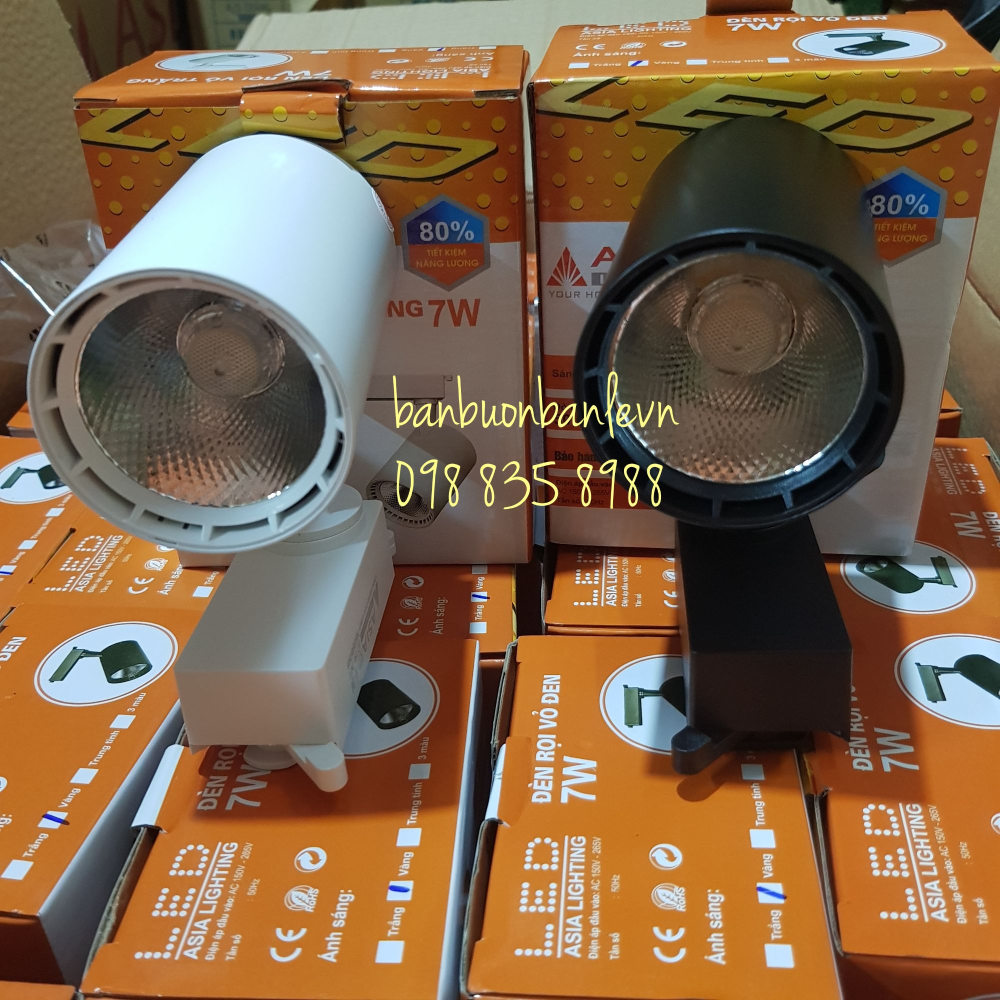 Đèn rọi ray 7w vỏ trắng ASIA
