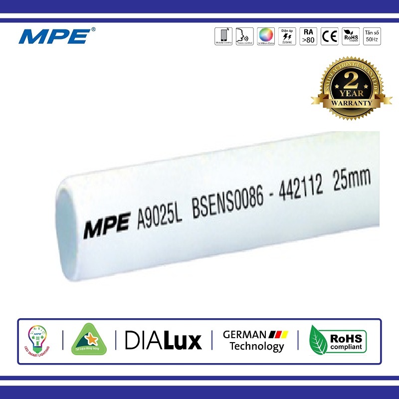 Ống luồn dây điện tròn, ống luồn cứng 320n phi 25 mpe