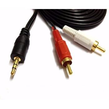 Cable dây loa 1 đầu 3.5mm ra 2 đầu bông sen