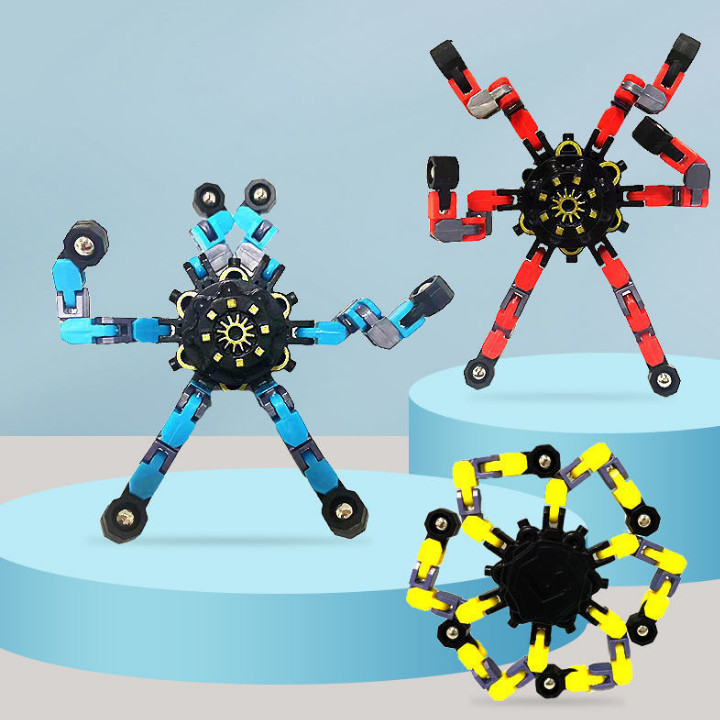 Con quay spinner robot biến hình thông minh cho bé