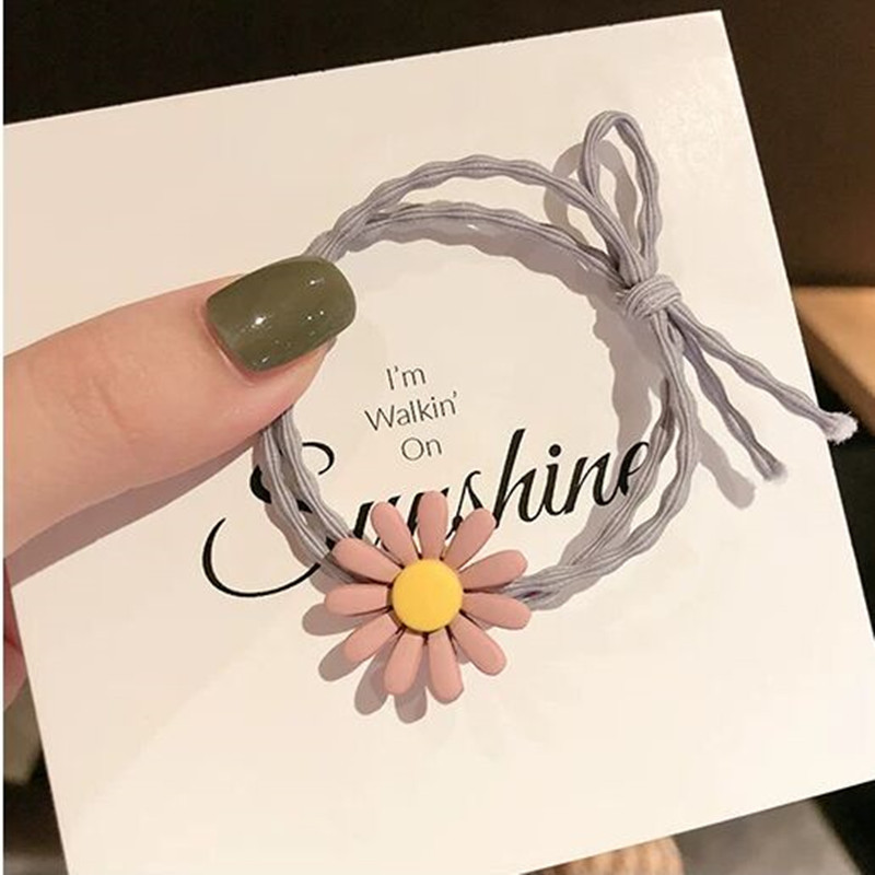 Set 5 Dây Thun Cột Tóc Nữ-Đính Hoa Cúc- Hot Trend
