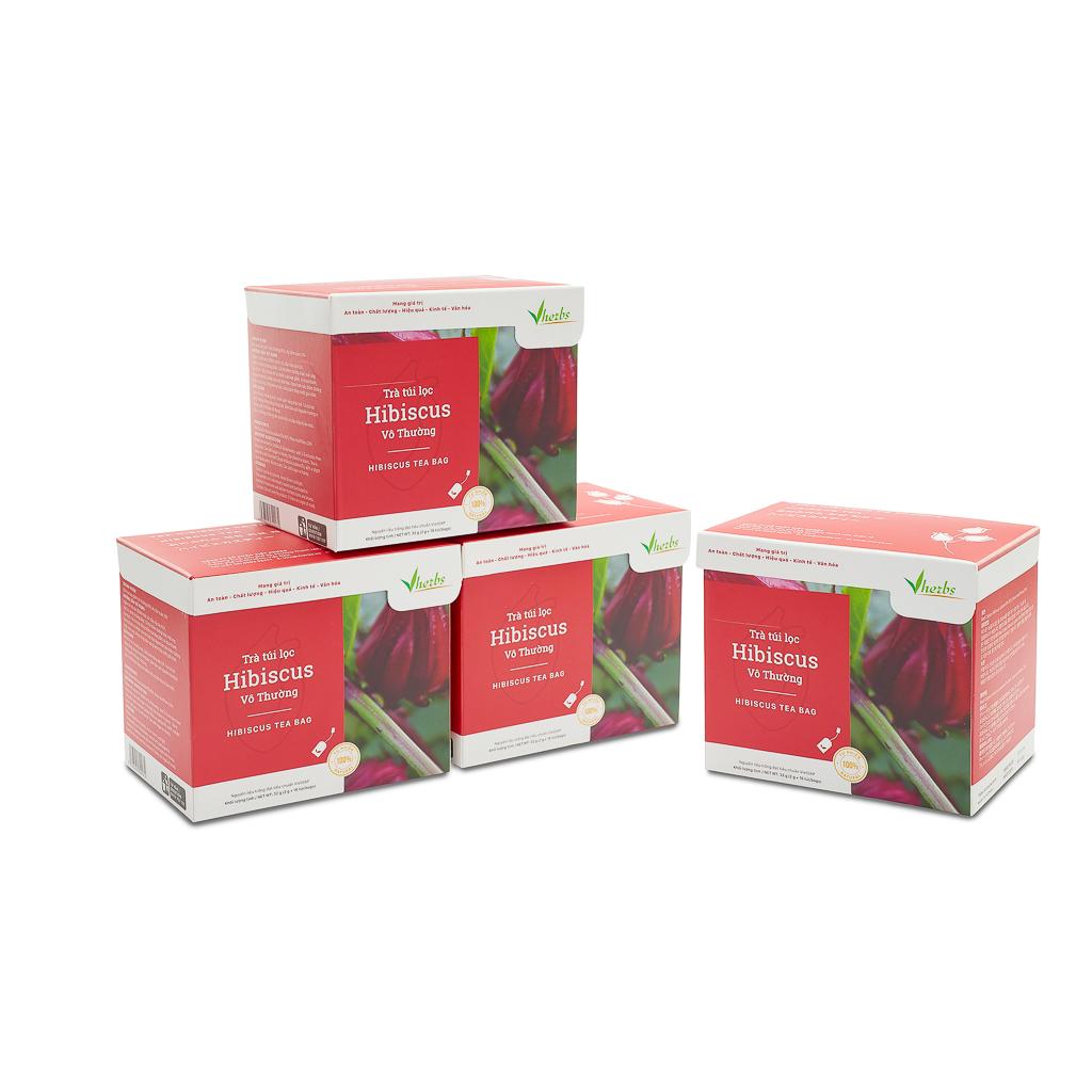[HCM]Combo 3 Hộp Trà Hibiscus Vô Thường Vherbs (3 Hộp x 16 Túi)
