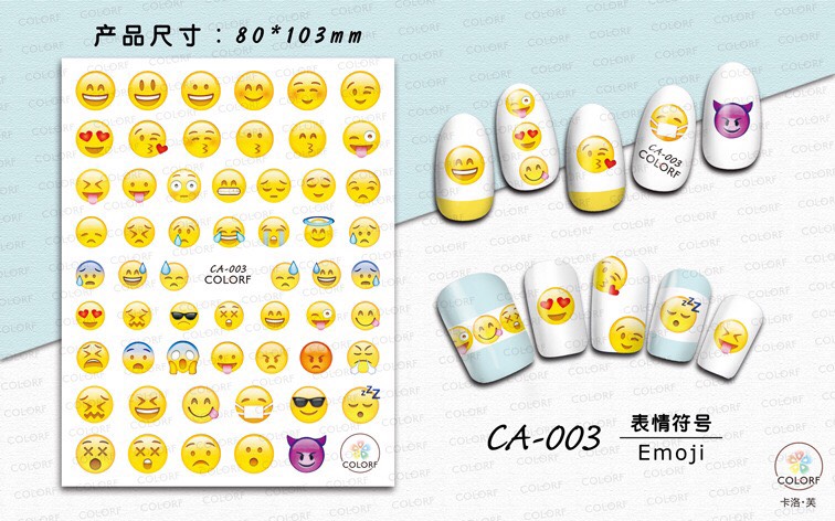 STICKER DÁN MÓNG MẶT CƯỜI