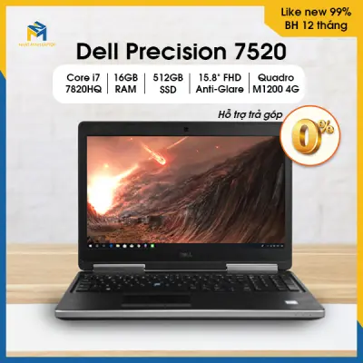 Laptop Dell Precision 7520 i7 7820HQ | Ram 16GB | SSD 512GB | Nvidia M1200 | 15.6