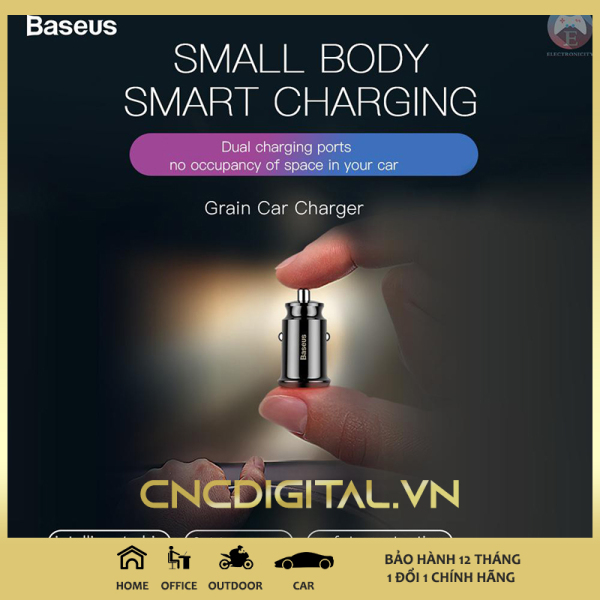 Tẩu sạc ô tô, xe hơi nhãn hiệu Baseus CCALL-ML01 dùng cho điện áp 12-24V, dòng ra 3.1A sạc nhanh cho iPhone, Samsung, Xiaomi - Hàng Chính Hãng