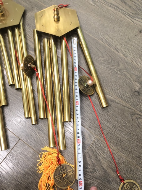 Nice Style 6 tubes brass wind chimes 2 sizes: Hose length 35cm and 40cm