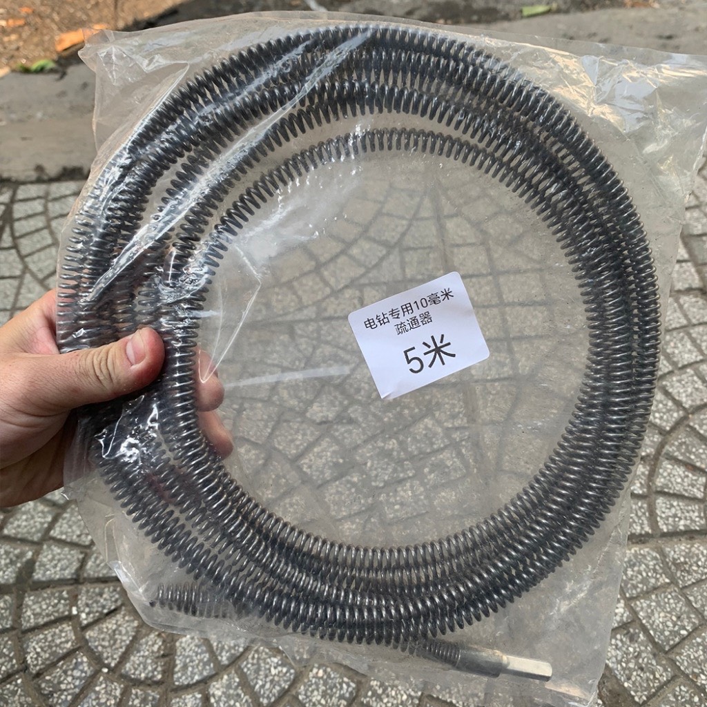 Dây Thông Cống Phi 10 Đầu Thông Lò Xo ( 5m,10m,15m dây + 1 đầu kết nối )