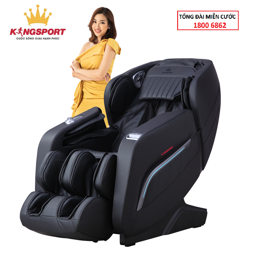 [MIỄN PHÍ LẮP ĐẶT TOÀN QUỐC] Ghế massage toàn thân cao cấp KINGSPORT Luxury G60 hệ thống con lăn 3D hiện đại, chức năng massage không trọng lực cao cấp