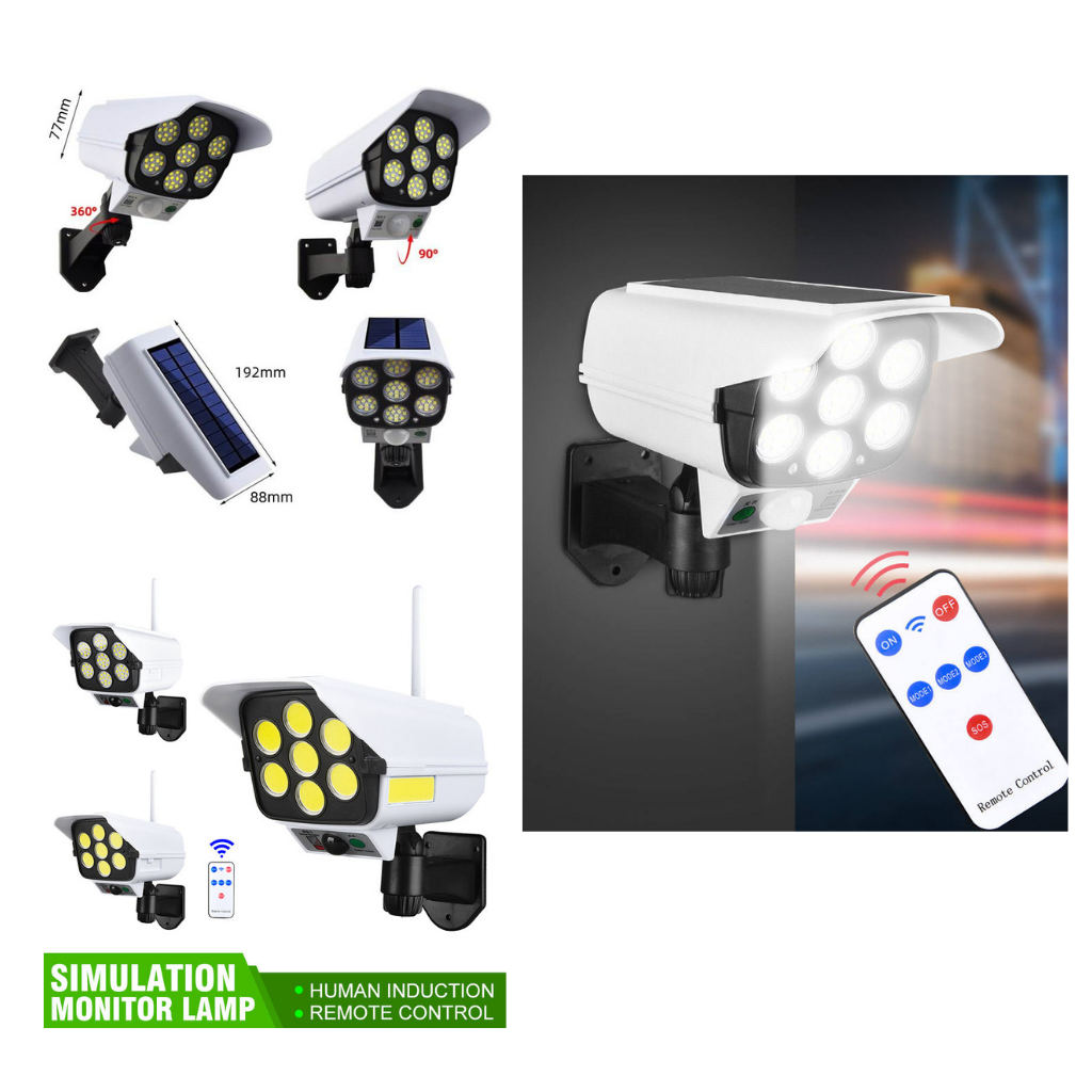 ĐÈN NĂNG LƯỢNG MẶT TRỜI GIẢ CAMERA CẢM BIẾN