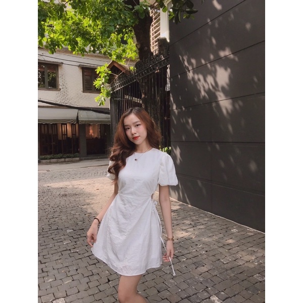 [3-5/8 Hoàn Tiền 25%]Đầm khoét eo rút dây