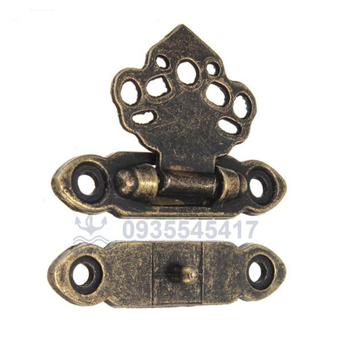 Khóa hộp 08 Tim sen Cổ Điển - KT:3.7cm