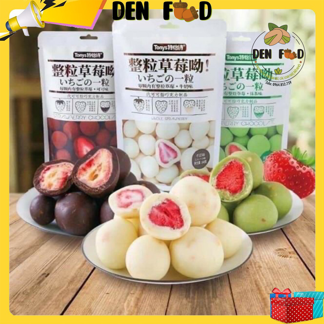 Kẹo Socola bọc dâu tây - Gói 60gr
