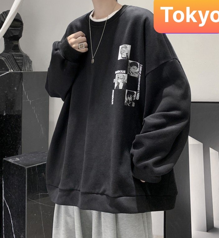 ÁO SWEATER - NỈ CHUI VẢI DÀY FORM PHOM RỘNG NHẬT BẢN HÌNH MOSEVJUE NAM NỮ CHỐNG LẠNH NẮNG, NÓNG ĐÔNG HÈ NHẬT BẢN 1HITSHOP - TOKYO FASHION