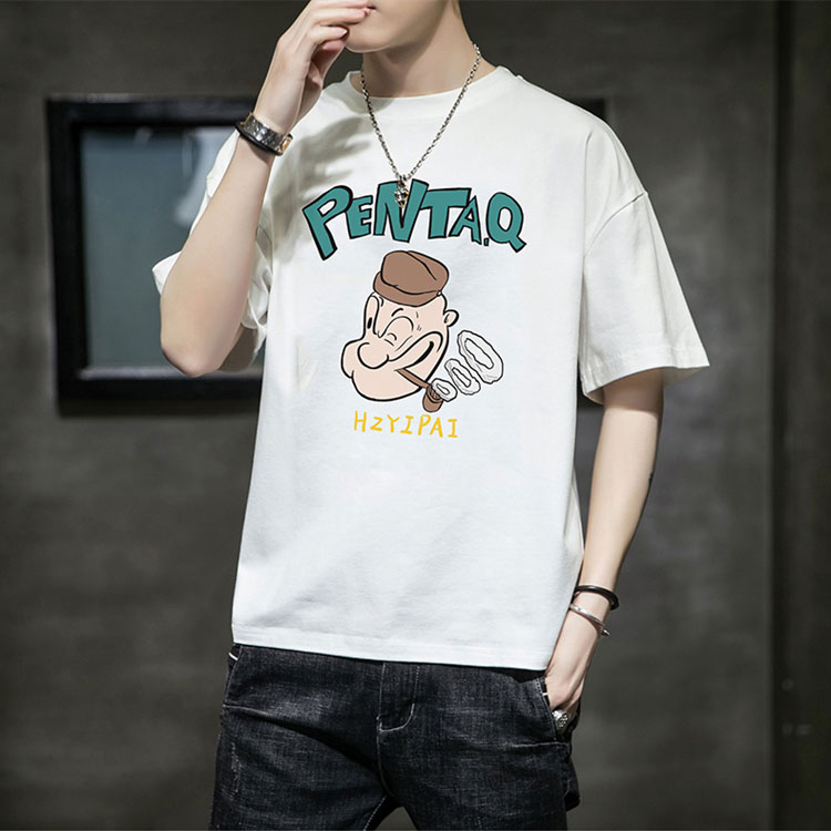 [ Hoàn Tiền Max ] Áo T-shirt Nam Tay Ngắn Cổ Tròn Dáng Vừa In Hoạt Hình PENTA.Q Kiểu Dáng Thời Trang Trẻ Trung Cá Tính Năng Động Blue Monday MEN TOP 212