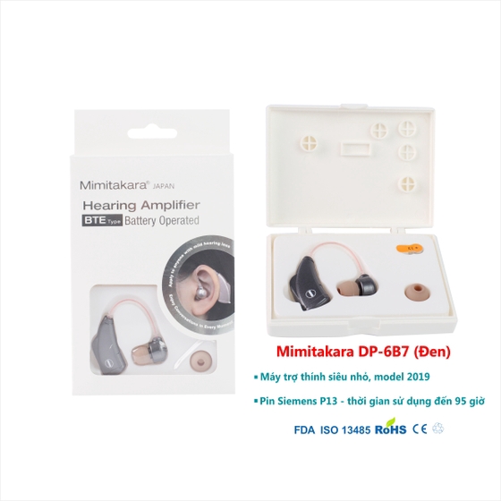 Máy Trợ Thính Siêu Nhỏ Vành Tai Model 2019 Mimitakara Dp-6B7