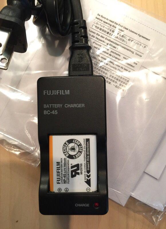 Battery + Charger for Fujifilm Np-45 Camera