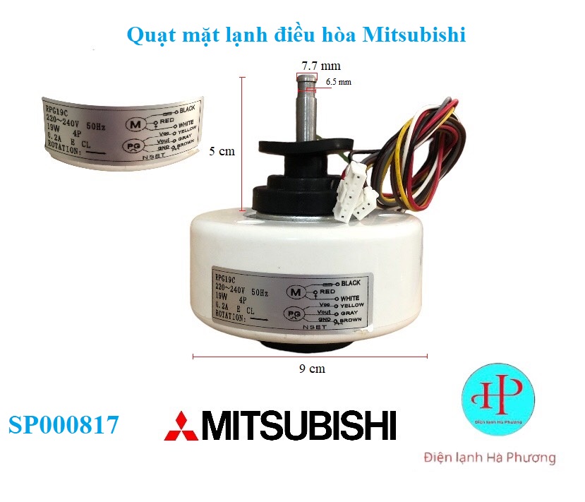 Quạt mặt lạnh điều hòa Mitsubis - Motor quạt mặt lạnh Mitsubishi - F200