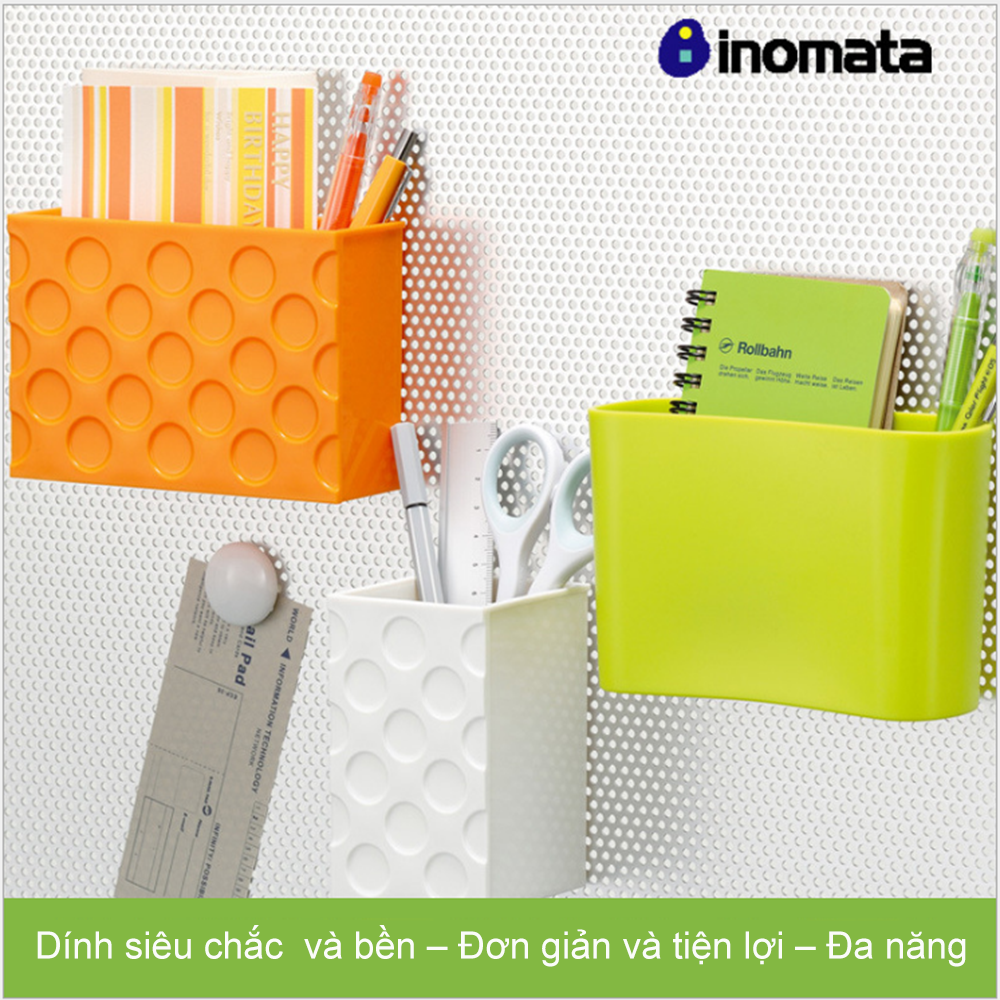 Kệ dán tường nam châm Nhật Bản - Hộp đựng nam châm tủ lạnh - Khay dán tường nam châm đa năng