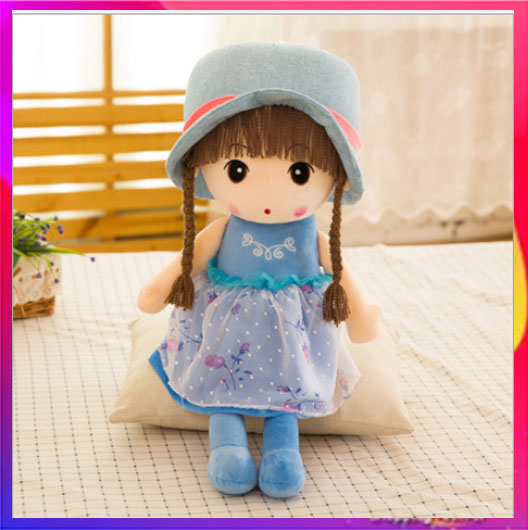 Búp bê váy hoa cao 45cm cao cấp hồng