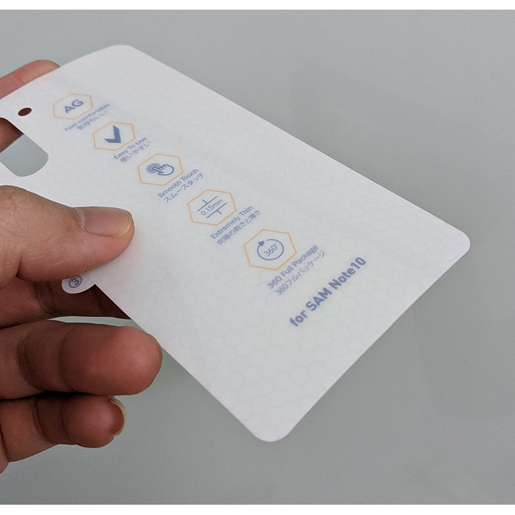 Miếng dán PPF AG Note 10 chống xước mặt sau (NHÁM)