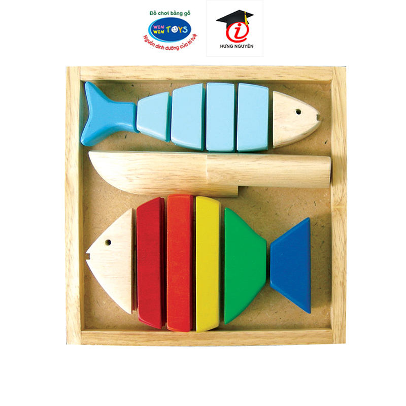 Bộ đồ chơi cắt 2 cá bằng gỗ Winwintoys 63032