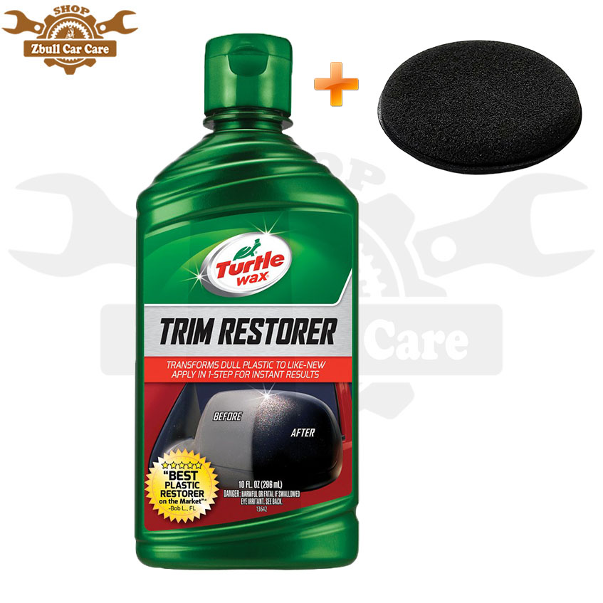 Bảo Dưỡng Phục Hồi Nhựa Đen/Nhám Turtle Wax Trim Restorer (Kèm miếng mút)